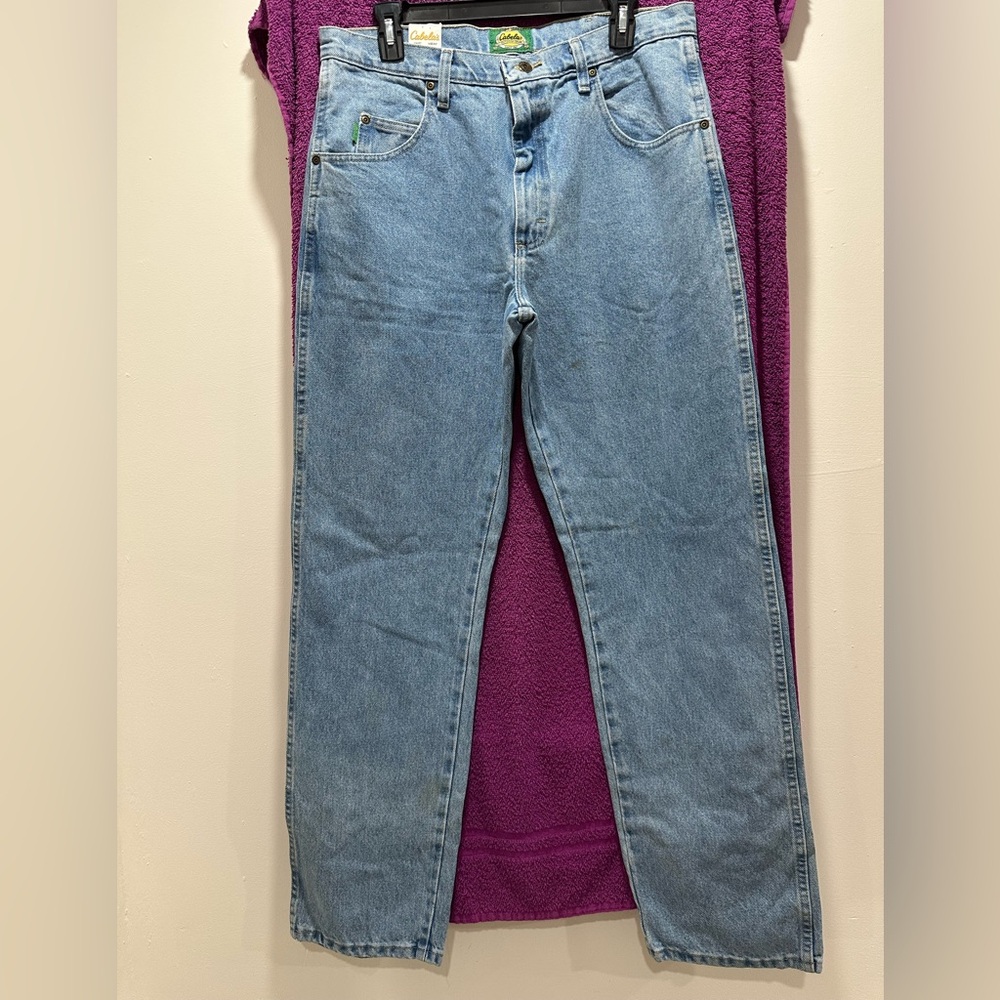 Cabela's Blue Straight-Leg Jeans Classic Denim
